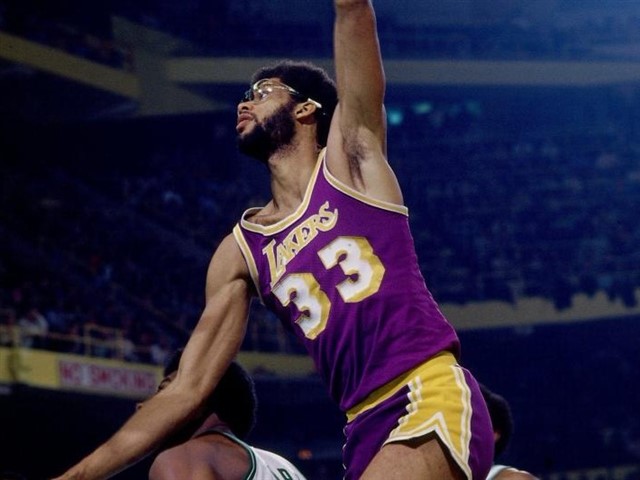Kareem Abdul-Jabbar Career playoff stats: 24.3 PPG, 10.5 RPG, 2.4 BPG<br /><br />Accolades: 6 NBA titles, 2 Finals MVPs, 6 reg. season MVPs<br /><br />Before Duncan, ther...