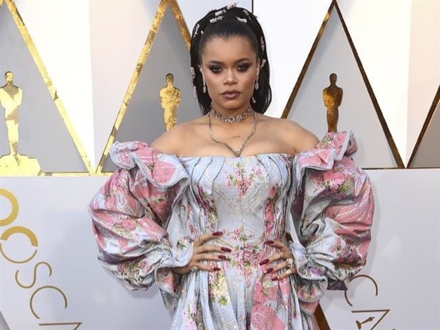Andra Day We love singer Andra Day’s confidence - it’s just her poufy, froufy dress we’re not so sure about.